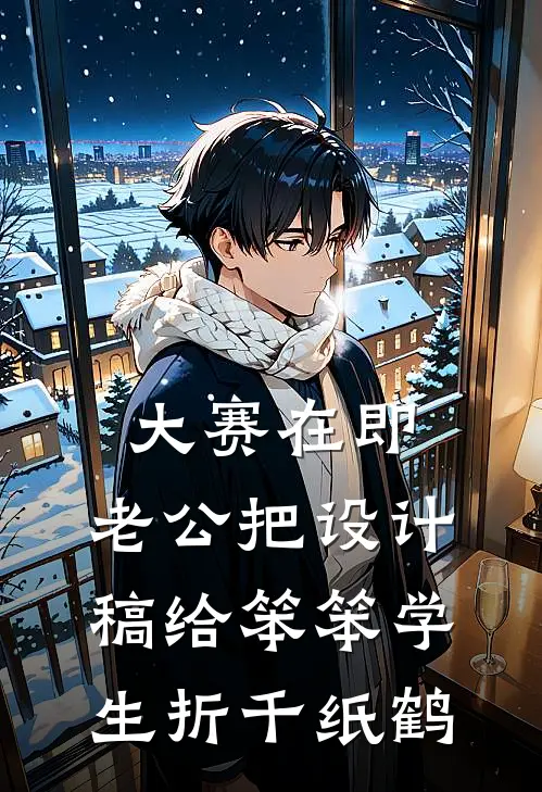 大赛在即，老公把设计稿给笨笨学生折千纸鹤